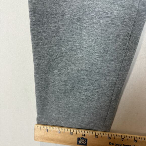 Puma Tracksuit Set Mens Large Heather Gray Stretch Logo Fleece Lined Crewneck - Picture 11 of 16